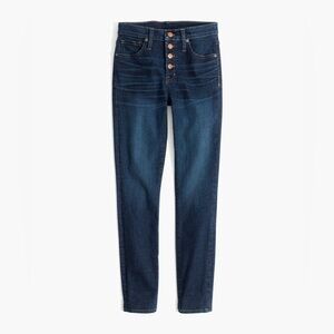 Madewell 9" Mid-Rise Skinny Jeans in Hayes Wash: Button-Front Edition